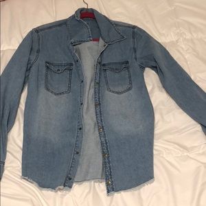Jean button down